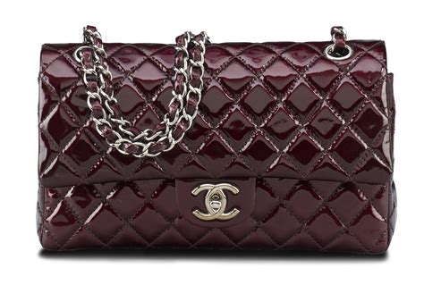 chanel burgundy patent bag|Chanel Burgundy Bag .